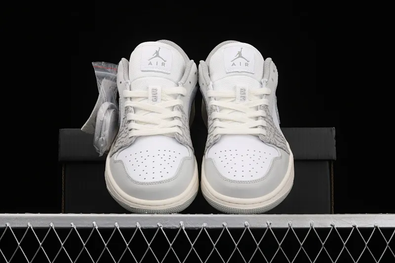 All categories Air Jordan Jordan series basketball shoes Air Jordan 1 Low Air Jordan 1 Low Prm "Elephant Print" AJ1 Joe 1 low white gray crackle pattern DH4269-100
